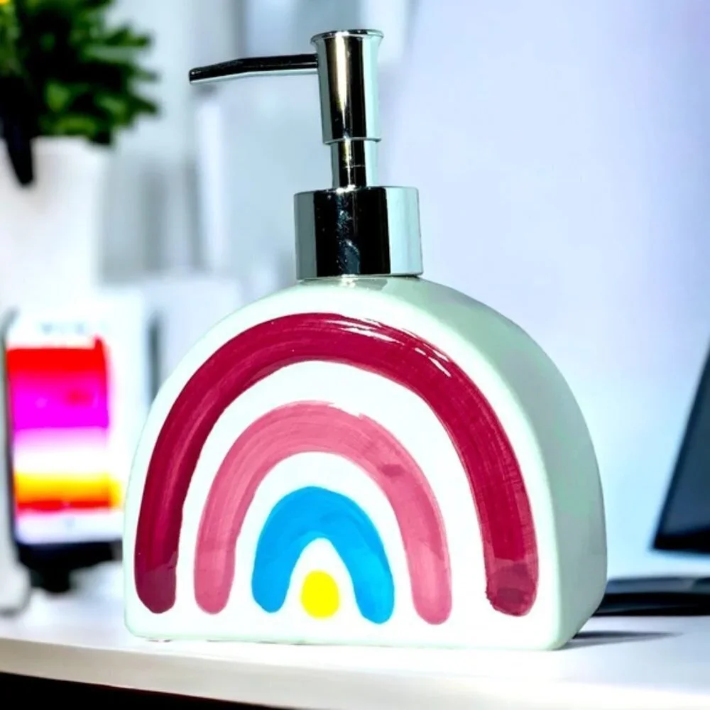 Matt & Maddie Rainbow Soap Dispenser Midnight Unicorn Ceramic Collection Any Age
